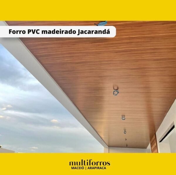Forro PVC Amadeirado Jacarandá 200mmx8mmx5m